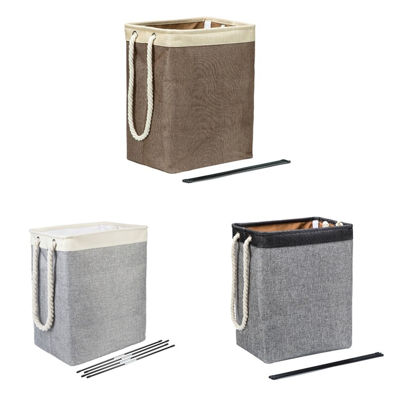 Laundry Baskets,Washing Basket For Laundry Collapsible,For Bedroom,Linen Baskets Folding Bin With Carry Handles