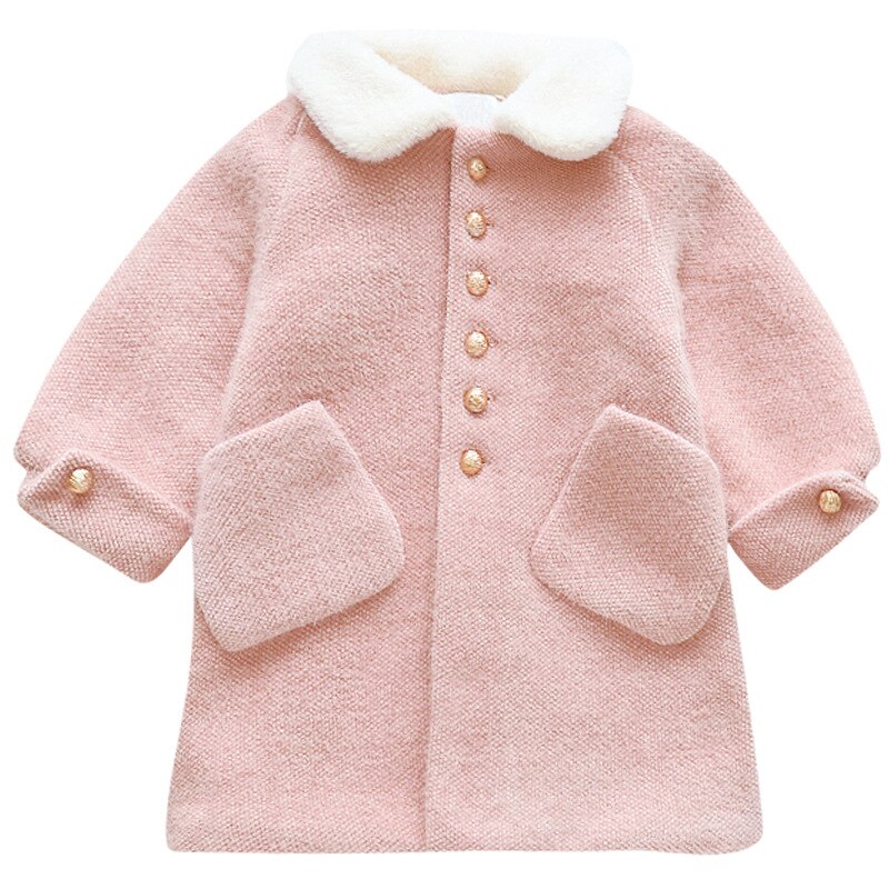 Faux mink frakke til piger vinter fortykket uld-lignende frakke pige børn jakker ropa de invierno para ninos