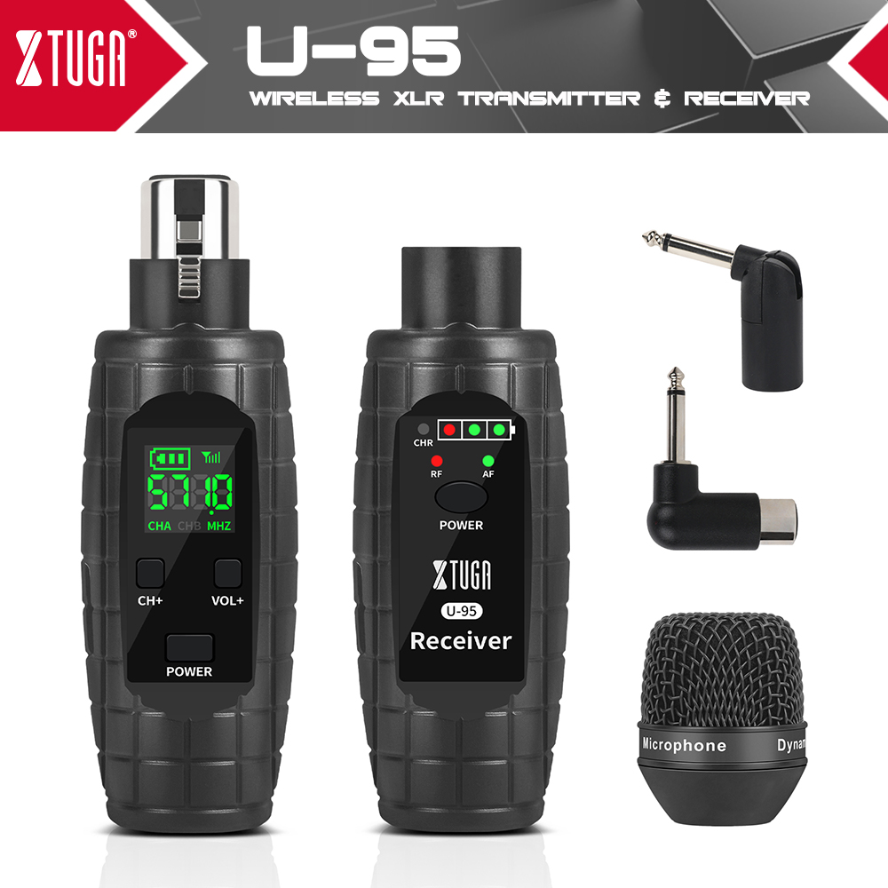 Microphone Wireless XLR Transmitter And Receiver For Wired To Wireless Converter For Condenser Microphone And Dynamic Microphone