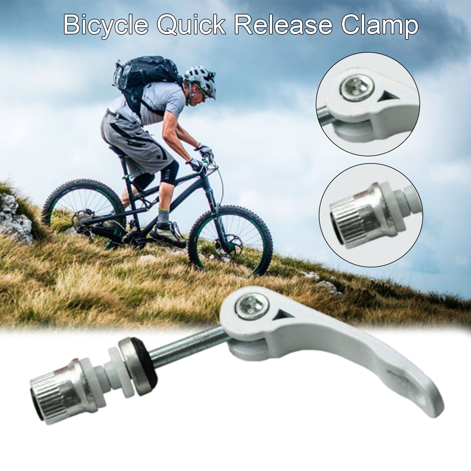 thumbnail image 2 of Bicycle Seatpost Quick Release Clamp - Universal Bike Seat Tube Adapter For Mountain & Folding Bikes 2 of 14