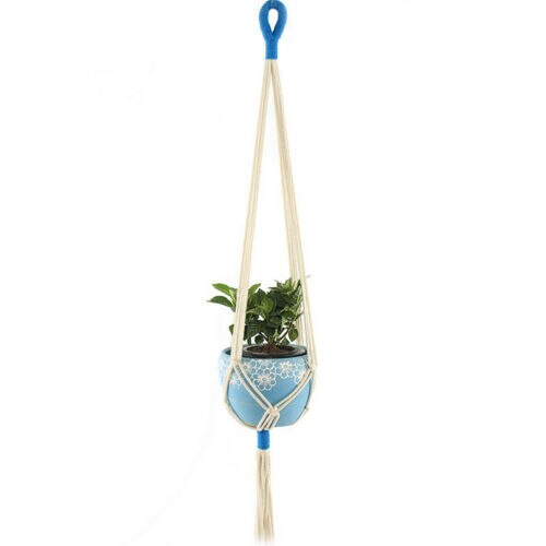 Cesta colgante de jardín, colgador de macramé para planta Retro, soporte de maceta de flores, jardineras de cuerda para decoración del hogar, suministros de jardín, novedad, 1 ud.