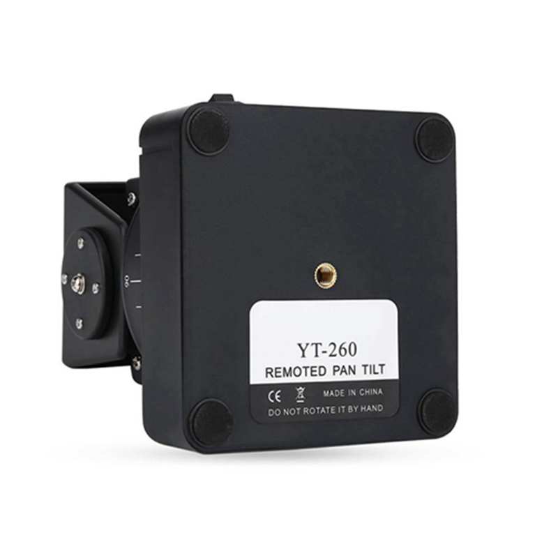 YT-260 Motorized Pan Tilt Tripod Head with Remote Control for Camera Mobile Phone 1/4 Screw 260g Maximum Load Photography