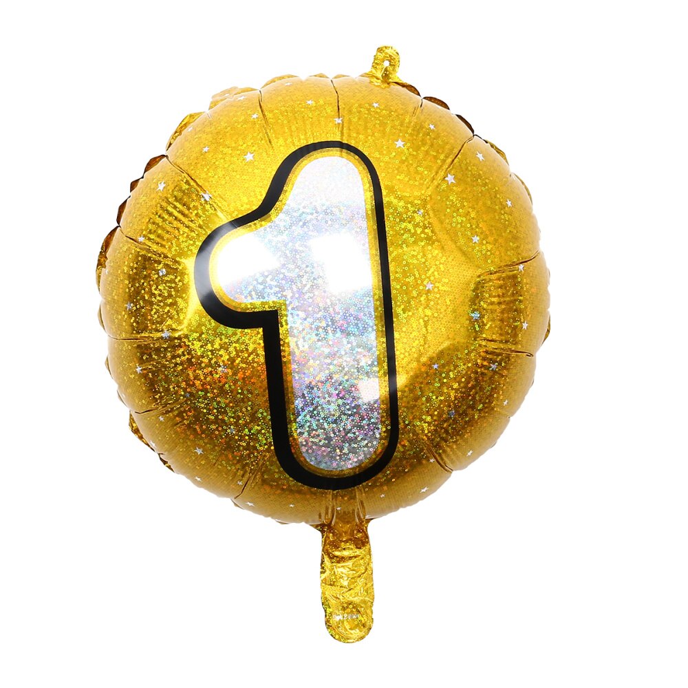 Number 4 Helium Foil Balloons Birthday Number Balloons 4 for Wedding Anniversary Decoration (Gold)