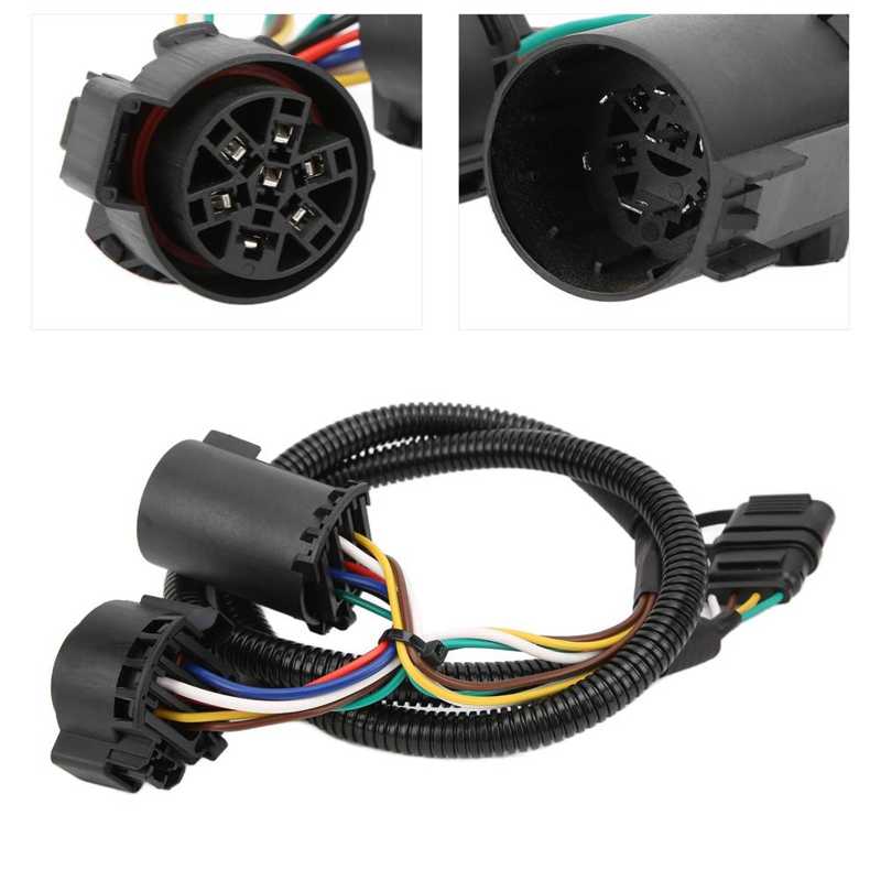 Trailer Adapter 4Pin Trailer Wiring Harness Plug and Play with 7Pin Connector for Truck