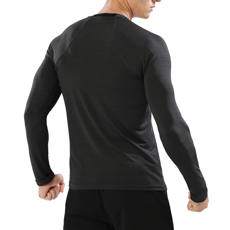 Koszulka sportowa męska oddychająca szybkoschnąca bluza z długim rękawem na siłownię odzież sportowa odzież robić biegania elastyczna