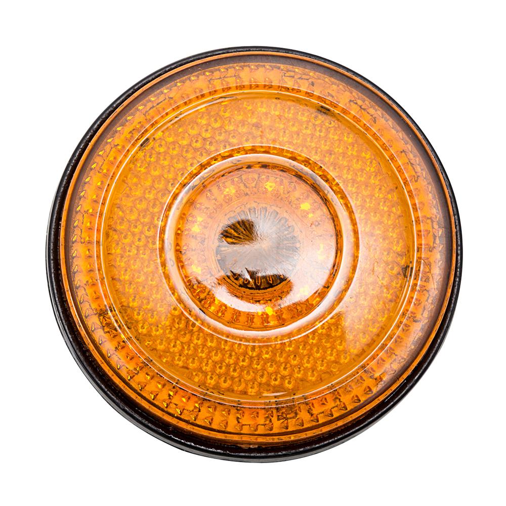 1pc bil varningsljus lastbil trailer bakre bakbroms stoppmarkeringsljus indikator 24 led rund reflektor dubbel färg 12v: Gul