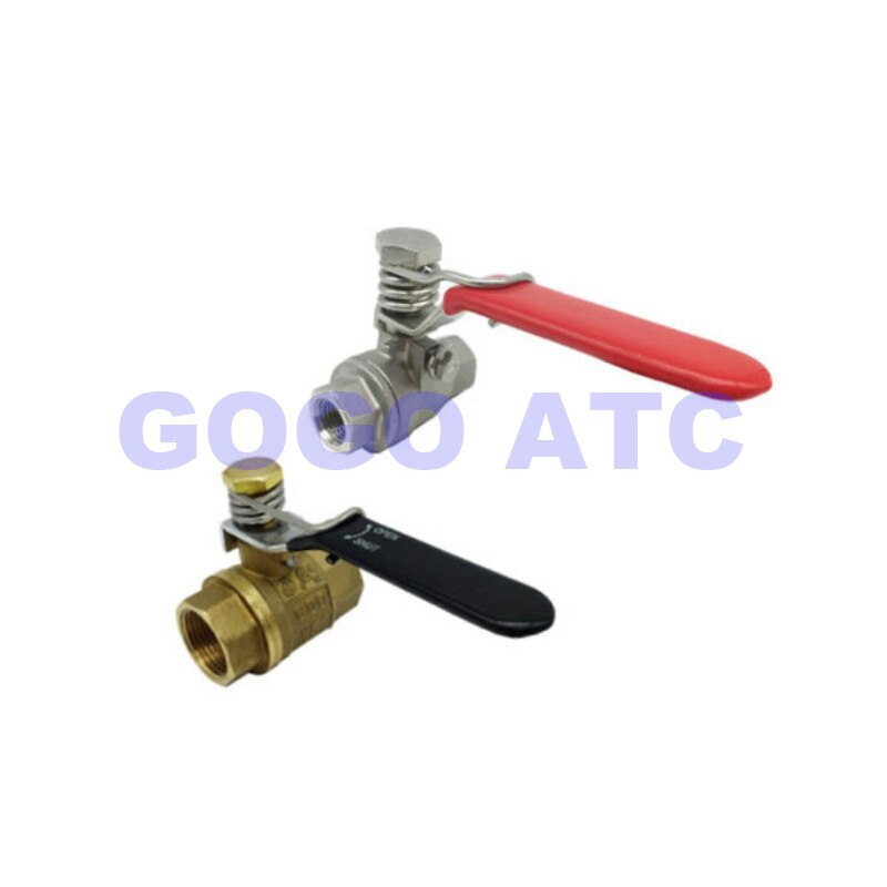 Ball valve brass Stainless steel Small Spring automatic return ball valve DN20 Female thread 3/4" BSP 2 way valve