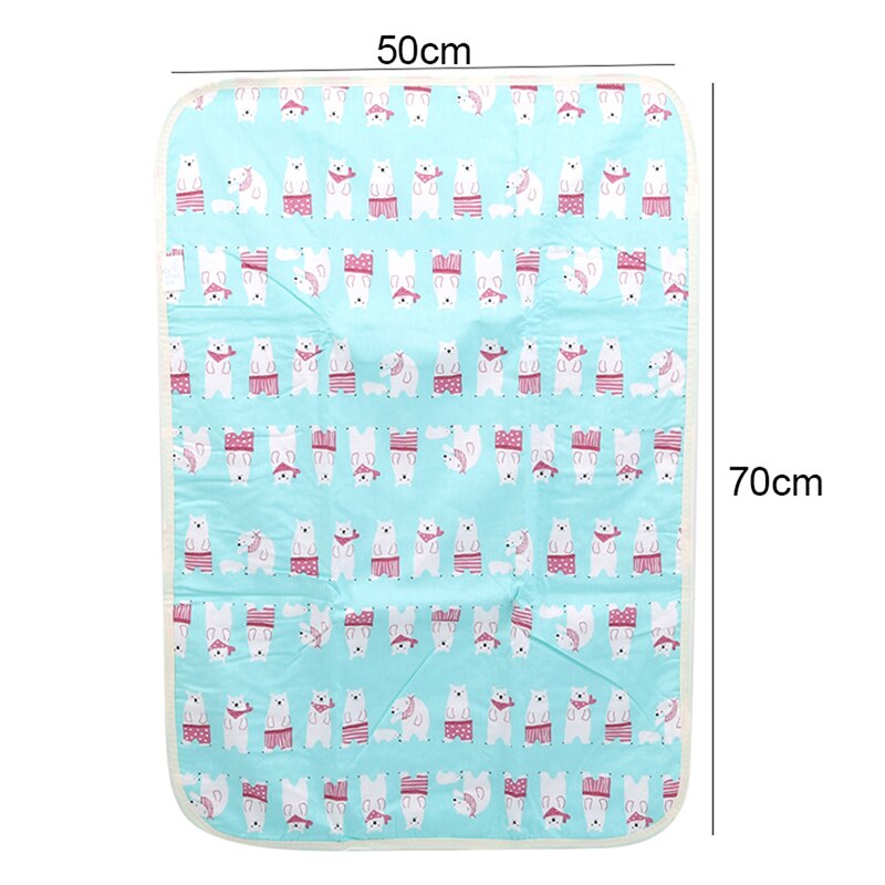 70 * 50Cm Baby Changing Mat Cartoon Cotton Waterproof Sheet Baby Changing Pad Table Diapers Urinal Game Play Baby Mattress