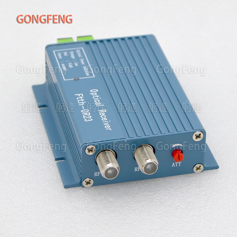 Receptor óptico FTTH CATV, convertidor WDM de fibra óptica de alto nivel, conector dúplex SC APC, Mini modo con 2 salidas RF pulgadas,