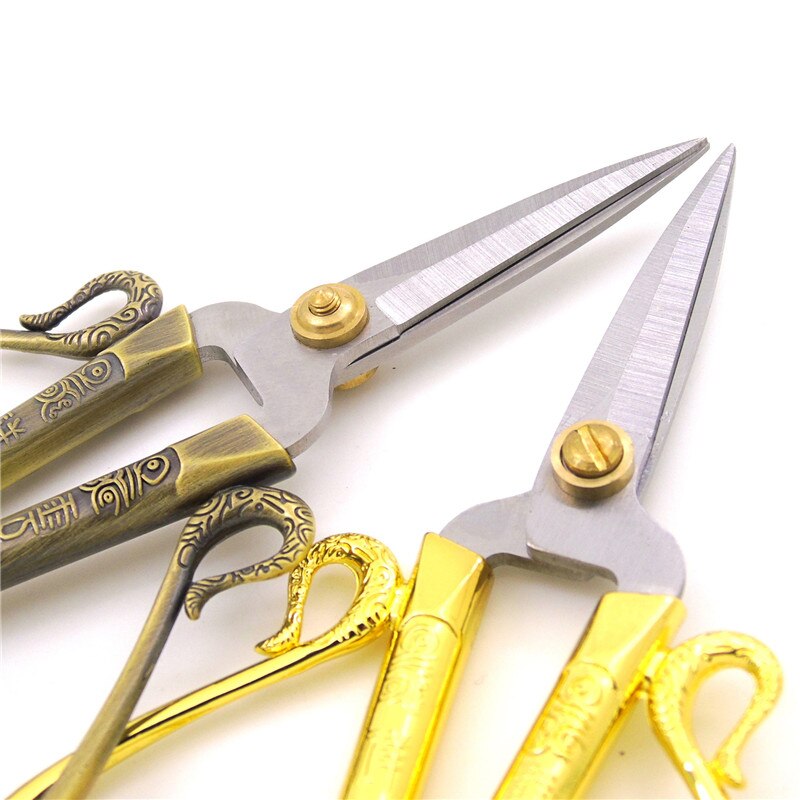 Goldene Antike Edelstahl Schere für NäHenne Scharf Hand Schere NäHenne Werkzeuge Kleine Stickerei Schere