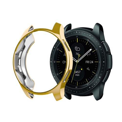Watch Case for samsung Gear S3 Frontier Galaxy watch 46mm/42mm case TPU plated All-Around protective Cover watch Accessories: gold / Galaxy watch 46mm