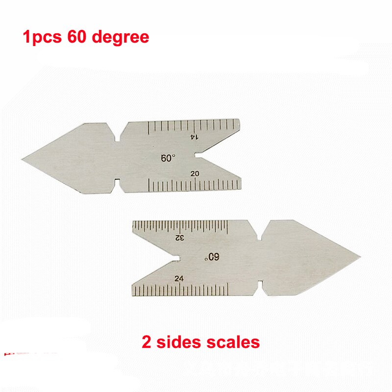 60 degree 55 degree Inch Metric Screw Thread Pitch Gauge Center Gauge Measuring Lathe Tool 3pcs/lot: 60 degree