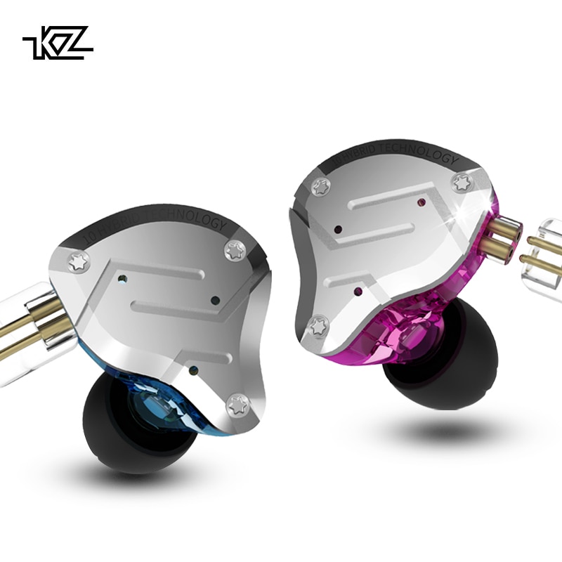 Kz  zs10 pro aptx hd bluetooth-kabel i örat hörlurar hybrid 4ba 1dd hifi bas hörlurar metall hörlurar sport för iphone