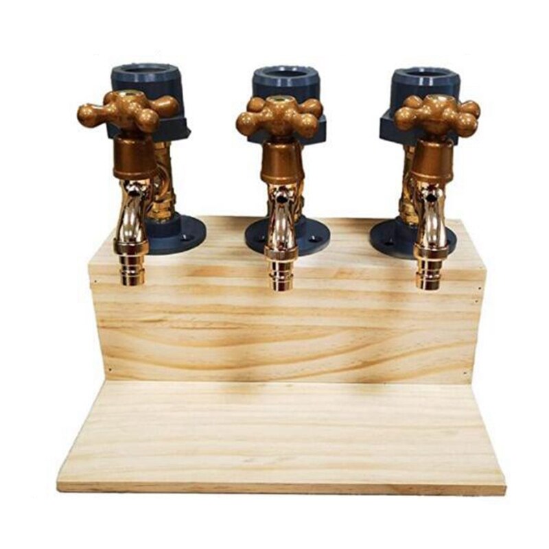 Schnaps Whiskey Holz Spender Bahre klopfen Stehen Trinken Halfter Halterung Gestell Whiskey Spender Organizer: 3 Flasche