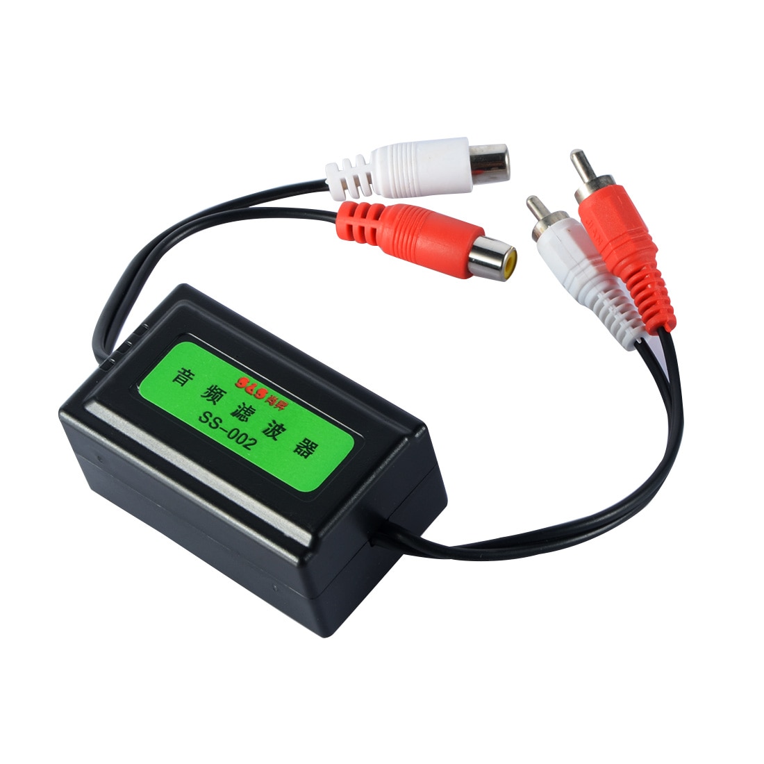 1Pc 3.5Mm Auto Rca Versterker Auto Audio Noise Filter Ground Loop Lsolator Suppressor 6.2X3.5X2.7cm Installeren