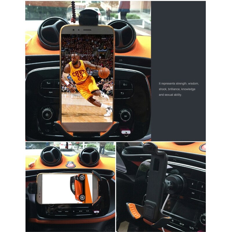 Support de téléphone portable pour voiture support de charge de Navigation de bâti d'évent de voiture pour Smart 453 Fortwo Forfour