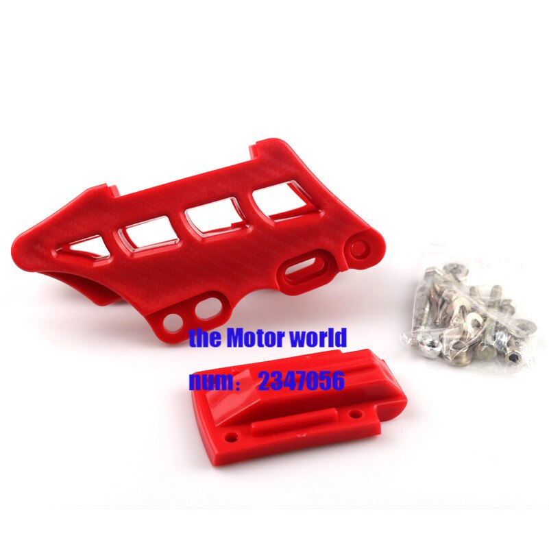 Motorcycle CNC Plastic Chain Guide Sprocket Guard Protector For Suzuki RM125 RM250 RMZ250 RMZ450 RMX450Z DRZ450S DRZ450R: red