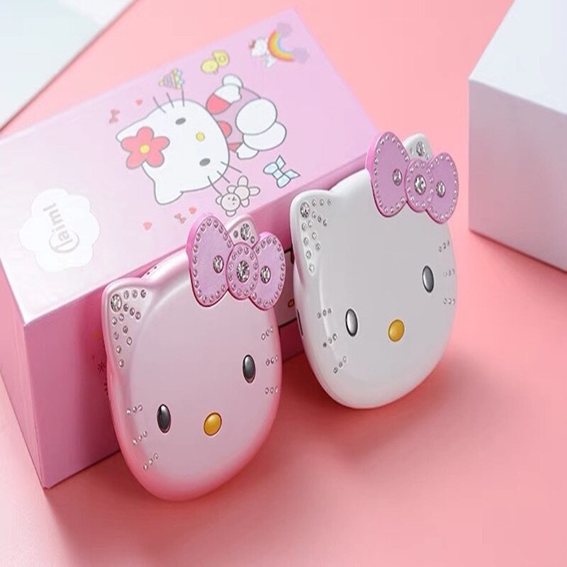 Mini menina bonito telefone móvel quad banda flip desenhos animados desbloqueado crianças duplo sim celular