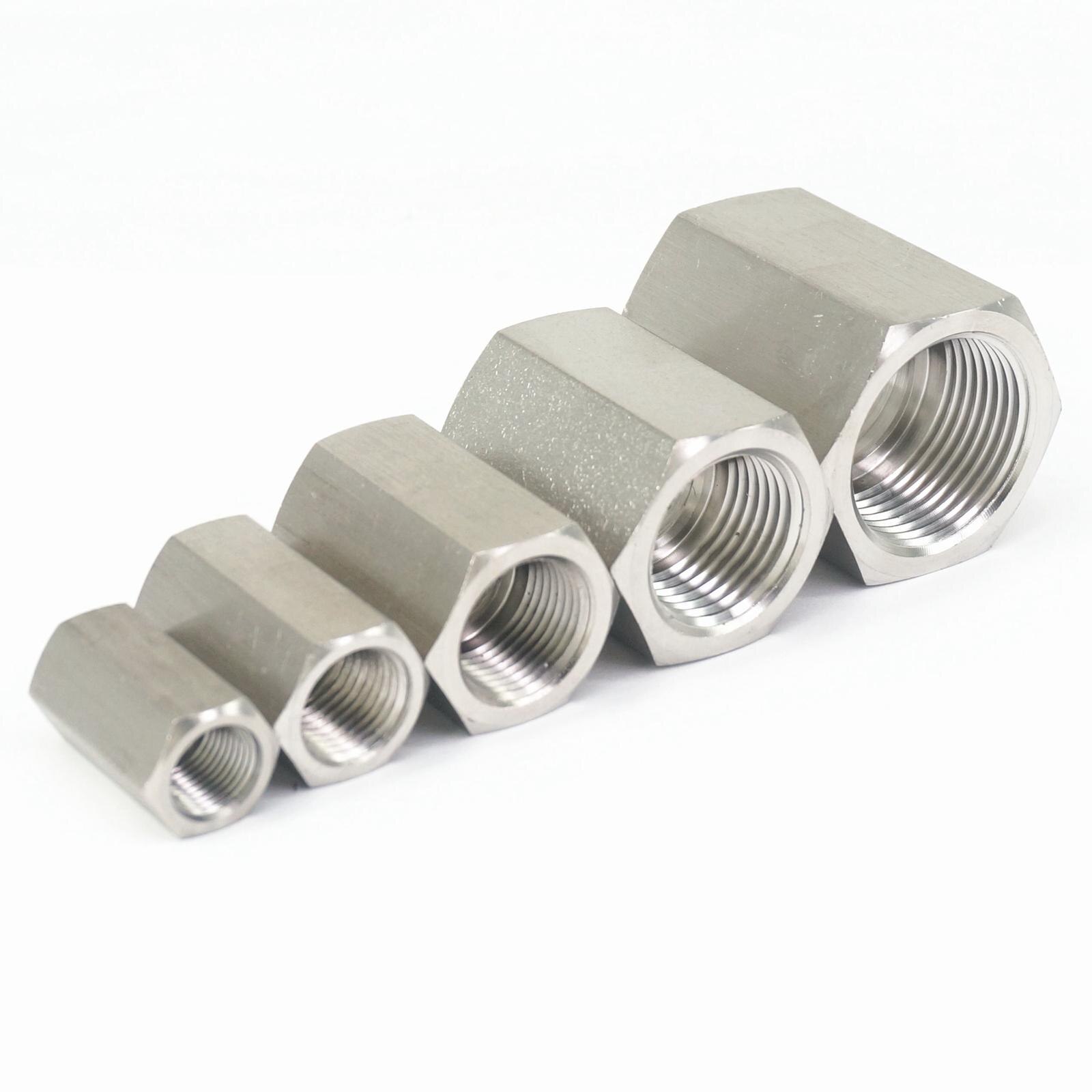 1/8 &quot; 1/4 &quot; 3/8 &quot; 1/2 &quot; 3/4 &quot; 1 &quot; bsp hona 304 rostfritt stål sexkantmutterstång rörkopplingar adaptrar max tryck 8000 psi