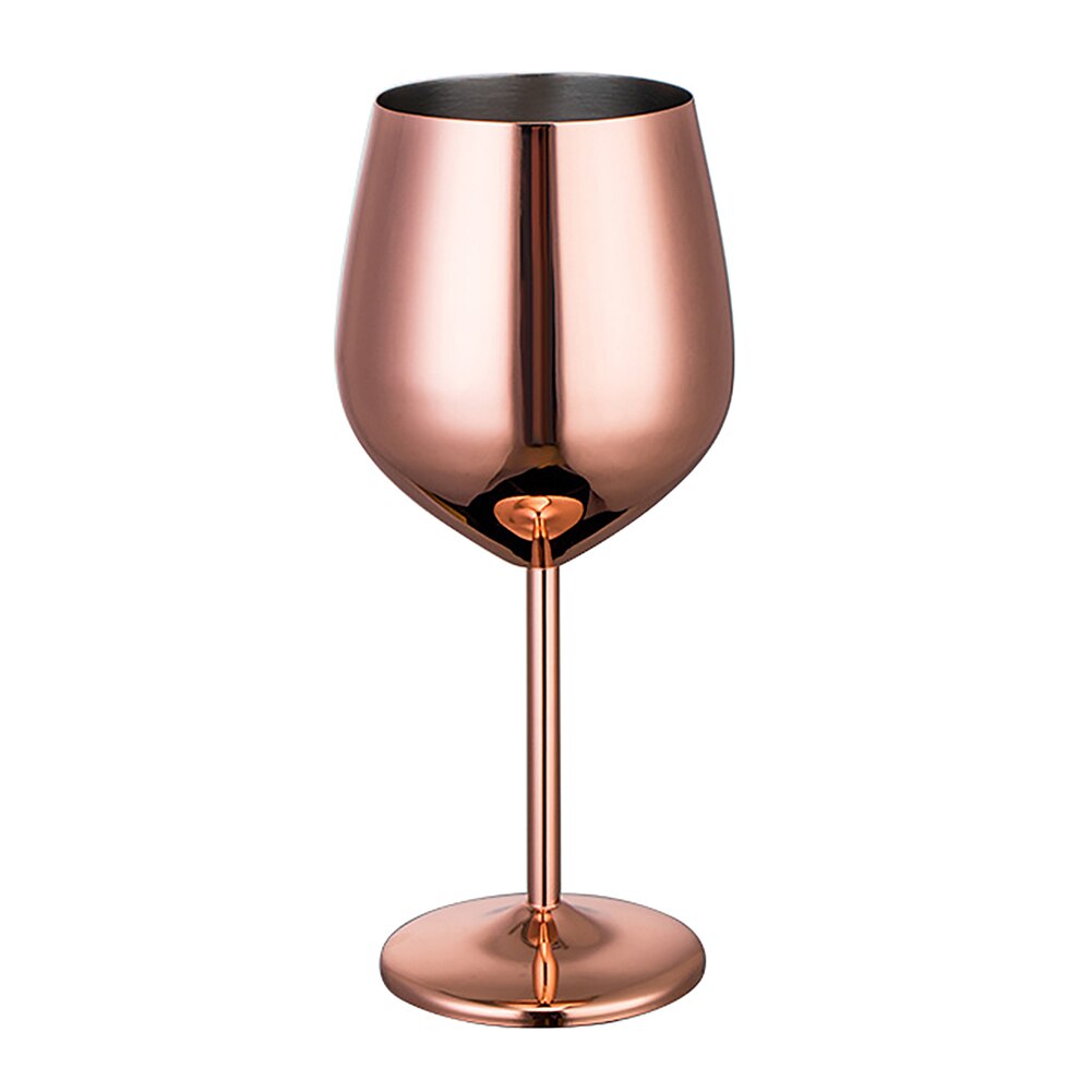 Copas de vino de 530ml, copa de vino tinto de acero inoxidable, copa de cóctel de champán, Bar en casa, copa de bebida de jugo, copa de vino: Rose Gold 4pcs