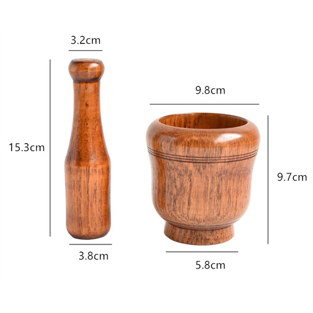 Keuken Houten Knoflook Vloerplaten Pot Voetstuk Kom Vijzel En Stamper Set Knoflook Pounder Huis Keuken Accessoires