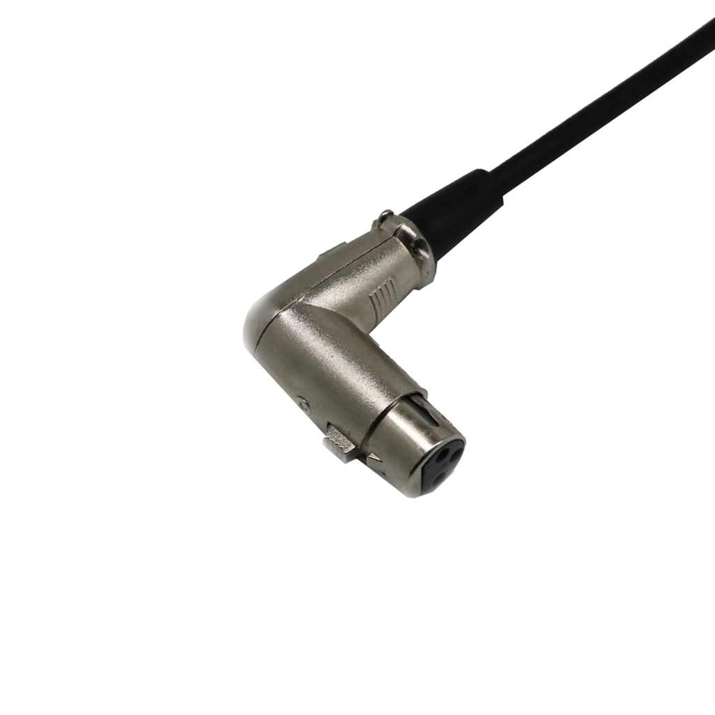 3-pin XLR Male To XLR Female Right Angle Microphone Extension Cable