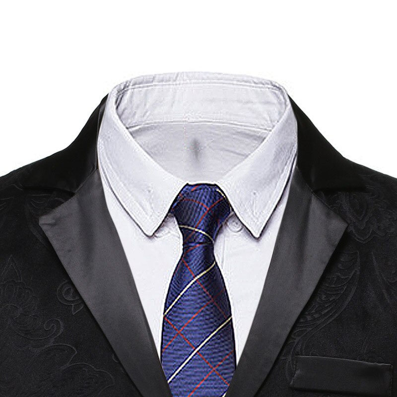 Mens Suit Vest Black Jacquard Formal Business Vests Waistcoat Men Gilet Party Wedding Tuxedo Vest Chaleco Hombre