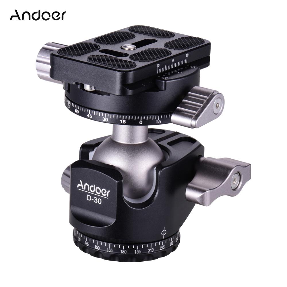 Andoer mini kuglehoved bordplade stativ stativ panorama fotograferingshoved til canon nikon sony dslr spejlløst kamera videokamera: Andoer d -30