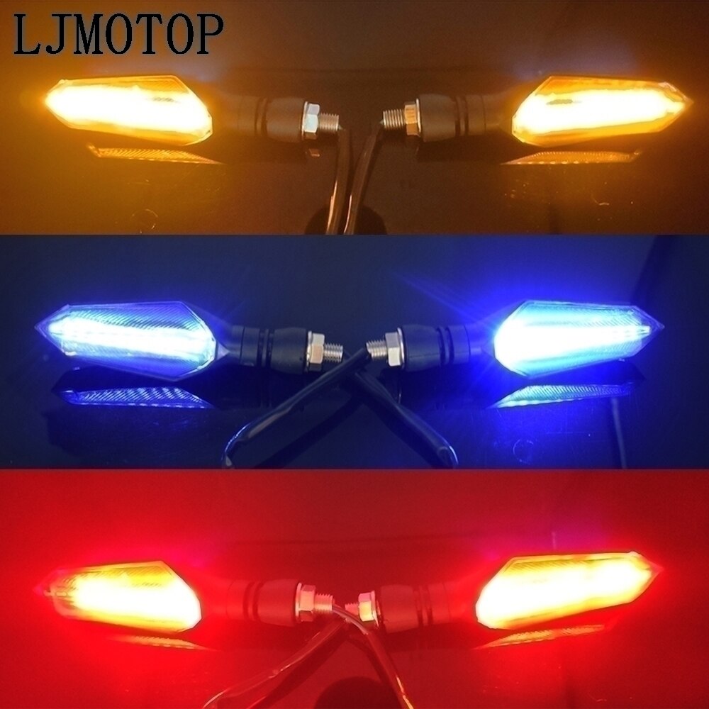 Universell motorsykkel ledet blinklys lampe sekvensiell flytende blits indikatorlys gult løpelys