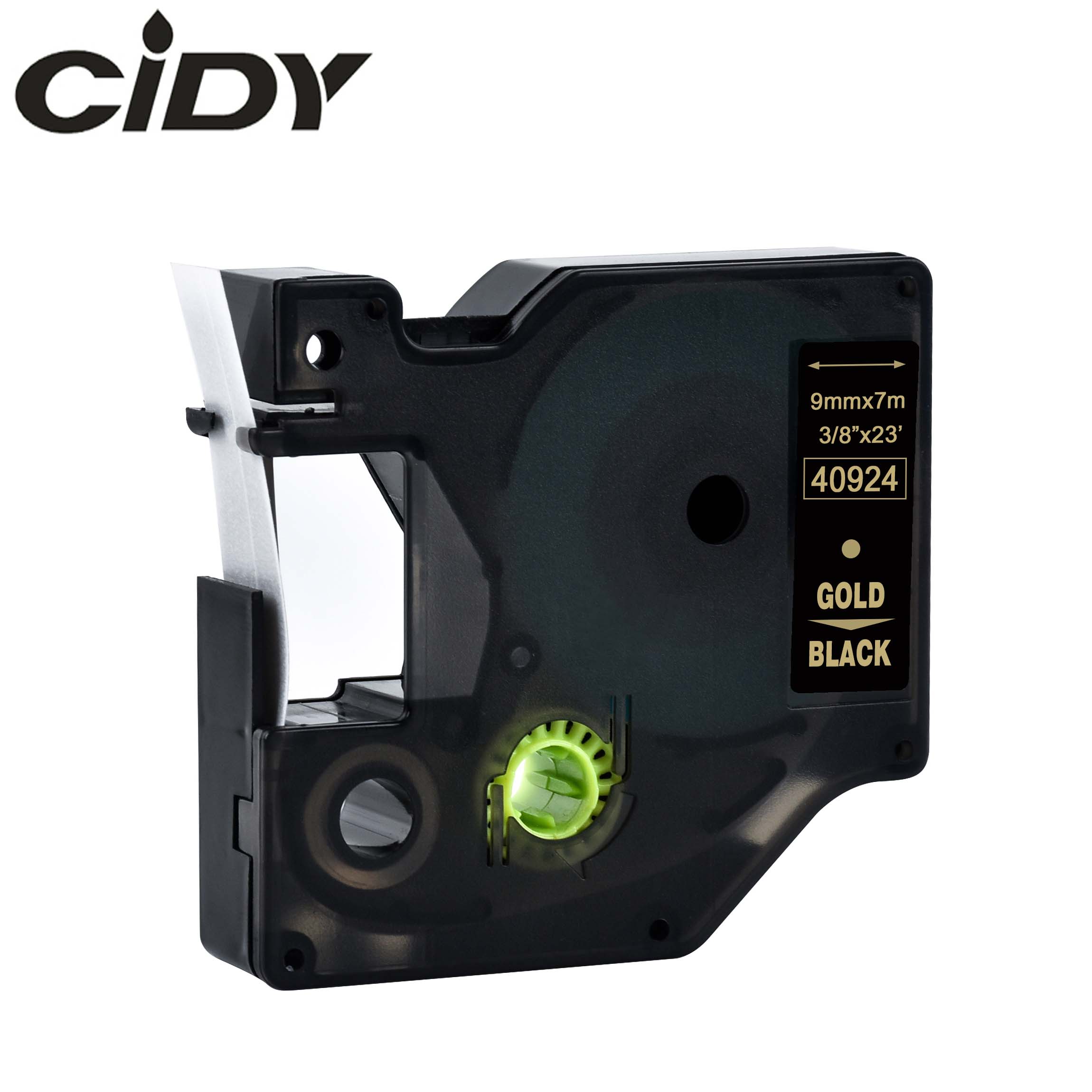 CIDY Multicolor 40913 40918 40910 9mm black on white label tape Compatible Dymo D1 manager 45013 FOR DYMO LM160 LM280 DYMO PNP: 9mm gold on black