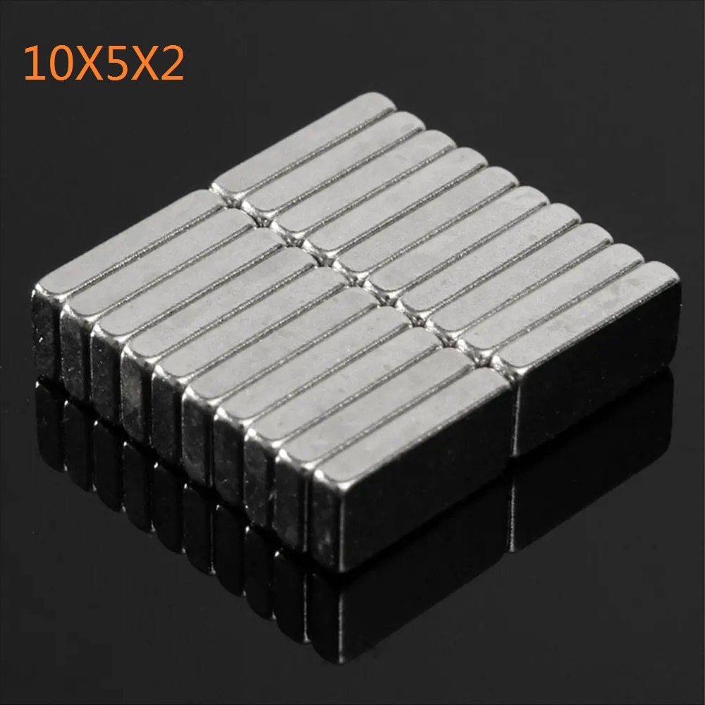 20/50/100/200 N52 rectangular magnets, super strong neodymium magnets, NdFeB magnets, strong suction, size 10mm x 5mm x 2mm