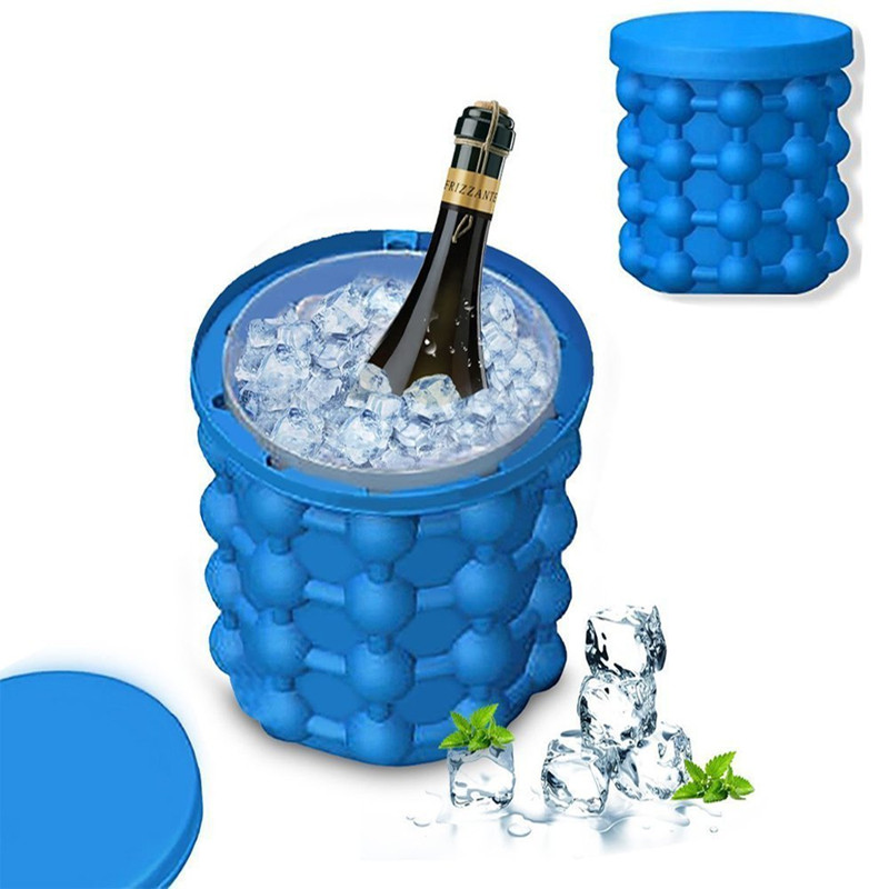 Ice Cube Maker Silicone Bucket Durable Drink Beer Wine Rapid Cooling Storage Champagne Drinking Whiskey Freeze Seaside Tools