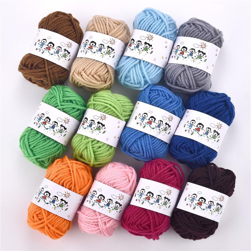 12 colores/juego de hilo suave de buena , hilo para tejer a mano, hilos de lana de algodón suaves y cálidos para manualidades, hilo de ganchillo hecho a mano: Lavanda