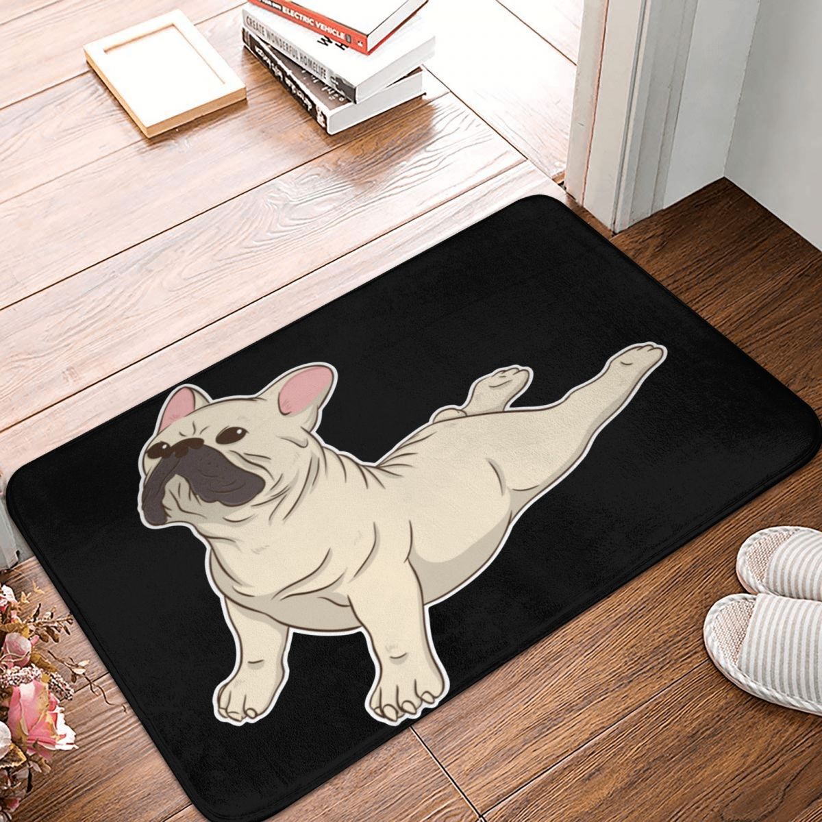 French Bulldog Yoga Doormat Bedroom Rectangle Soft Living Room Home Mat Dogs Funny Anti-slip Floor Rug Bath Mat