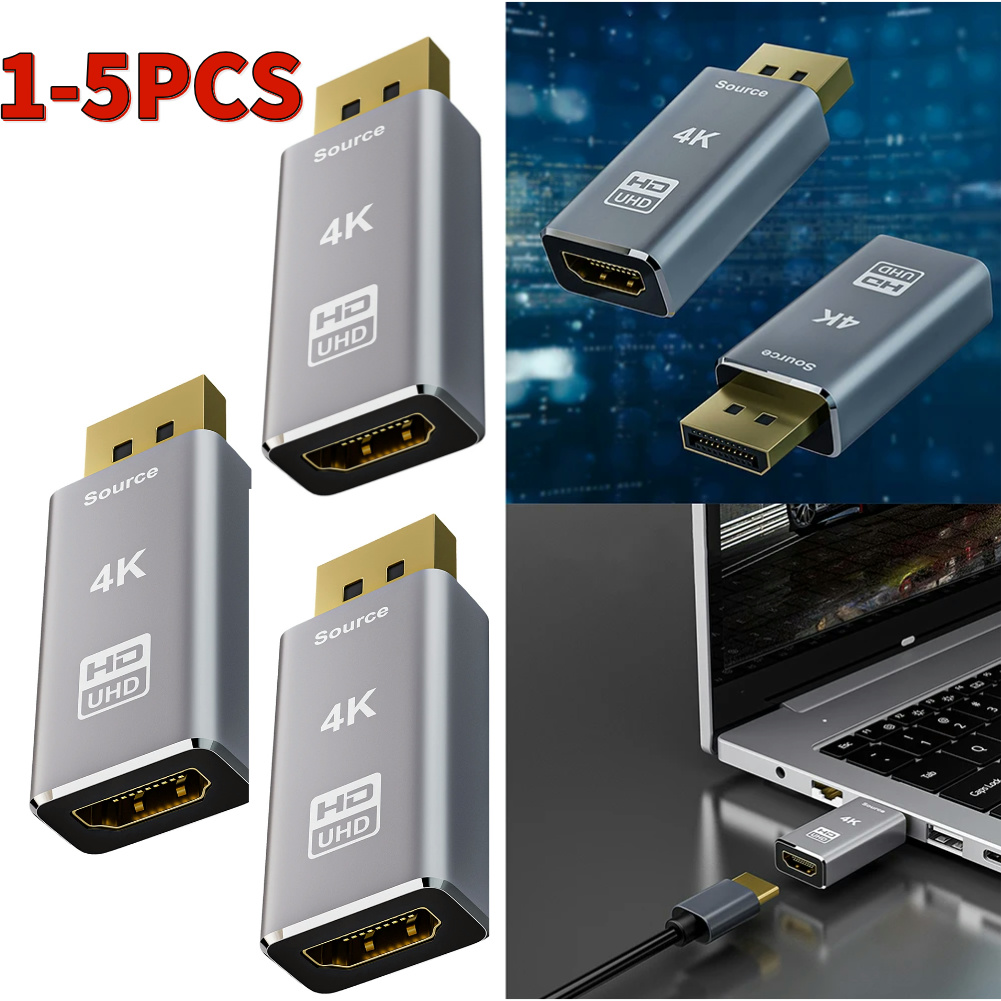 4K Display Port To HDMI-Compatible Connector 30Gbps DP Display Port To HDMI-Compatible Adapter for Lenovo Dell HP