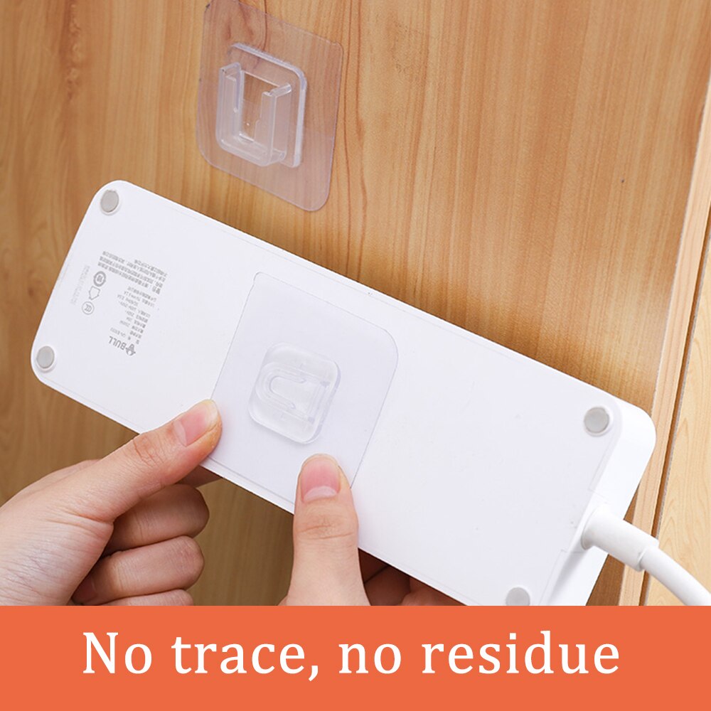 Double-Sided Adhesive Wall Hooks Wall Mounted Adhesive Storage Hooks Multi-Purpose Wall Hanger For Kitchen Bathroom Living Room