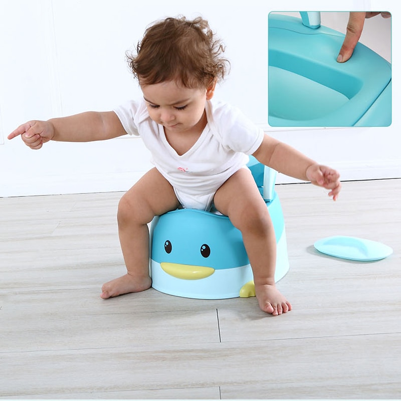 Baby Potty Toilet For Children Portable Pot Baby Potty Training Toilet Seat Comfortable Backrest Cartoon Cute Potty