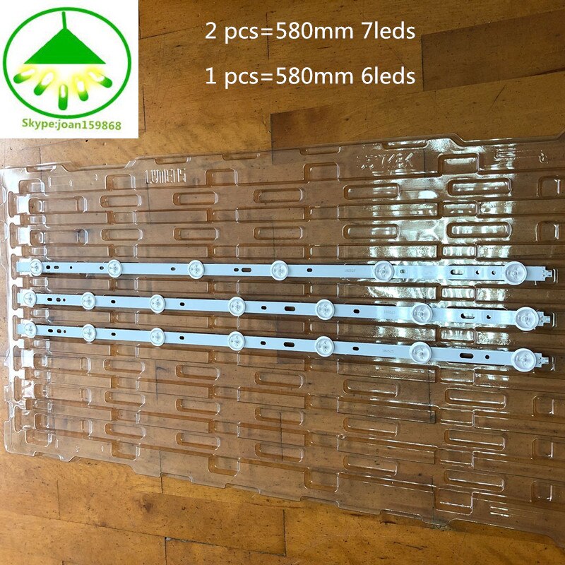 3pcs 100% 6LED/7LED 580mm LED backlight strip for 32W1333B 32L2200U SVS320AD7 SVS320AA6 LTA320AP33 LC-32LD135K 32L2200U