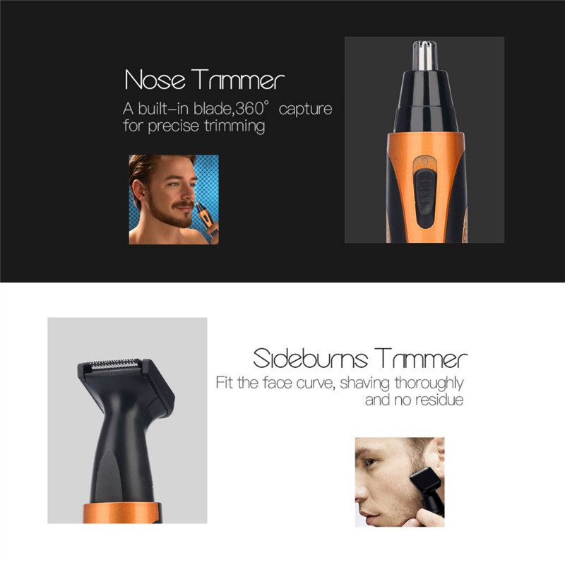 Multifunctionele 4 In1 Elektrische Neus Haar Trimmer Hair Cut Clipper Kit Oor Neus Groomer Scheerapparaat Veilig Gezichtsverzorging Scheren Cut voor Mannen