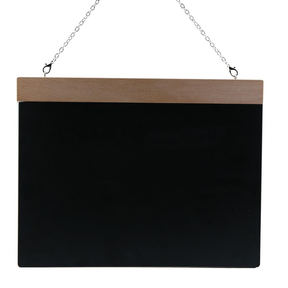 A4 tavle rektangel hængende reb træ dobbeltsidet sletbart tavle wordpad besked sort tavle kontor skoleartikler