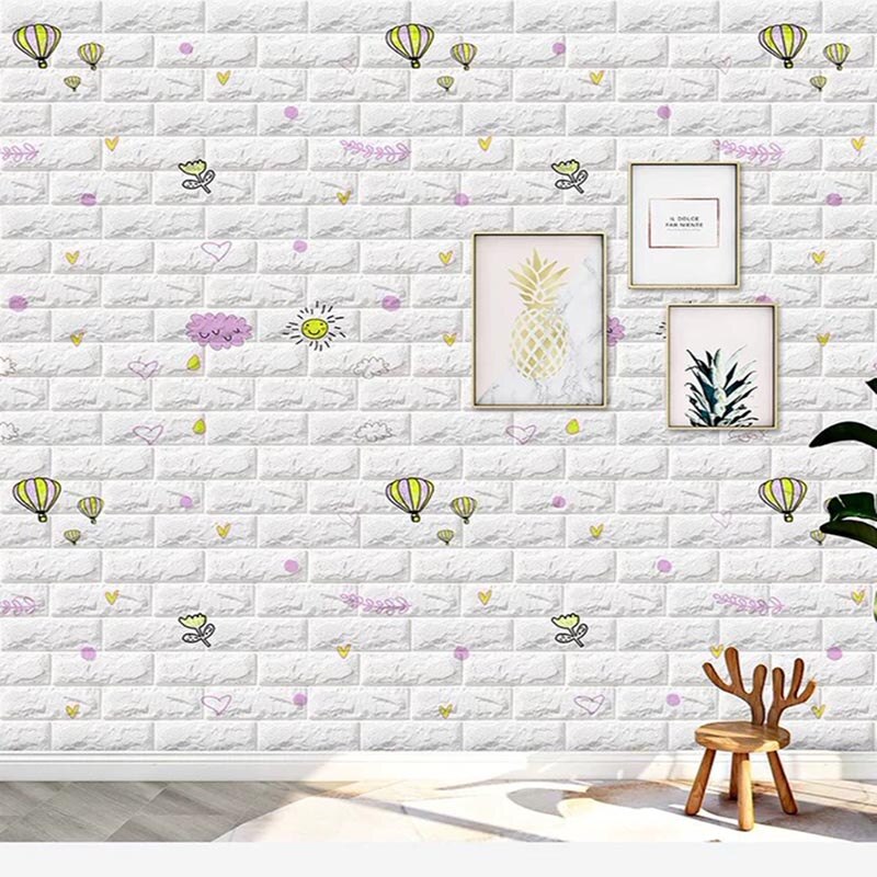 70*77cm bricolage auto-adhésif 3D Stickers muraux chambre étanche mousse brique chambre papier peint décor salon autocollant mural pour les enfants