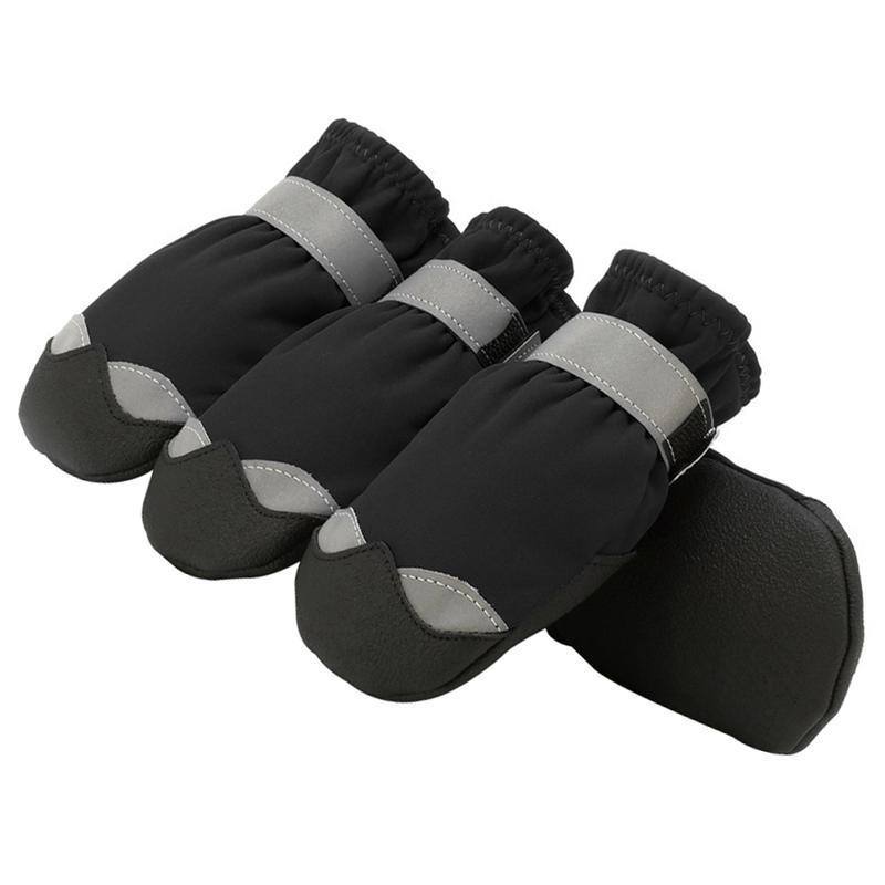 4pcs Dog Boots Winter Dogs Paw Protection Waterproof Anti-Slip Paw Protectors