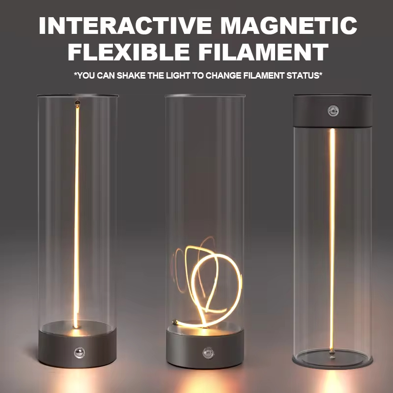 Oplaadbare draadloze draagbare LED-tafellamp met magnetische voet, aanraaksensor en dimmen op 3 niveaus - Ideaal voor slaapkamerverlichting
