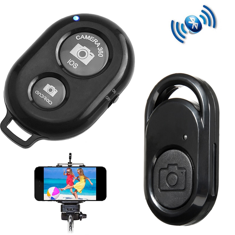 Bluetooth-Compatibele Afstandsbediening Ontspanknop Telefoon Statief Selfie Stok Shutter Camera Controller Afstandsbediening Voor Selfie