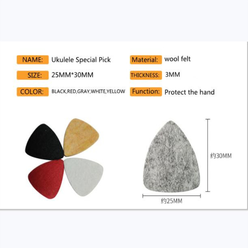 5 teile/los Ukulele wählen Bunte Weiche Filz Plektrum Vermittler Spezielle-förmigen Filz Pad wählt Gitarre Musical Instrument Zubehör
