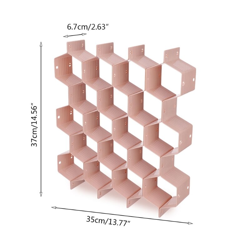 Drawer Divider Organizer 8pcs DIY Plastic Grid Honeycomb Drawer Divider Box 72XF: 4