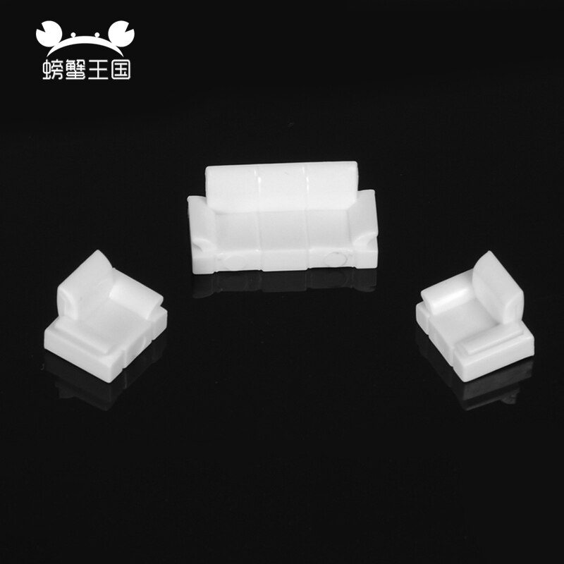indoor models Sofa 1:50 1:75 Scale Plastic Model Simple Sofa Set for living room decorative