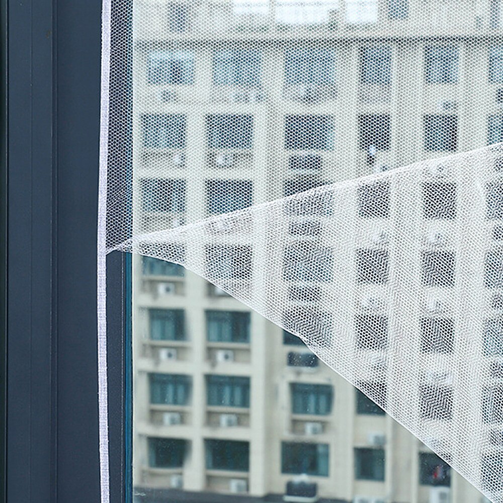 150 x 130cm zomer anti-muggen raam klamboe diy raam insectennet mesh zelfklevend onzichtbaar net met magische sticker