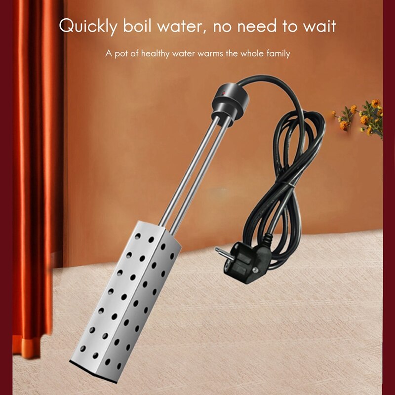 Chauffe-eau électrique instantané 2500W, par Immersion, instantané, pour cuisine, salle de bain et piscine, prise ue