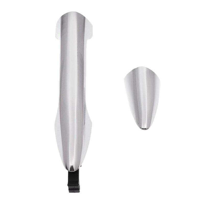 Manija de puerta Exterior delantera, trasera, izquierda y derecha para KIA RIO K2 manijas exteriores galvanizadas, accesorios para automóviles, estilo,: Rear Left